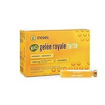 Medex Organic Gelée Royale FORTE, Pappa Reale biologica, Extra Forte con 1500 mg di Pappa Reale, Liquido in fiale, Facile da aprire, con Vitamina C Naturale, 10×9 ml