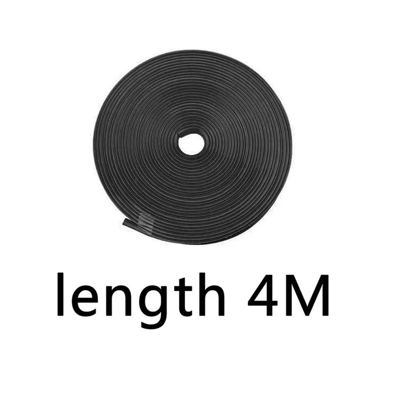 4/8M Car Rim Protector Strip Wheel for Edge Guard Matte Bright Decor(4m-Black)