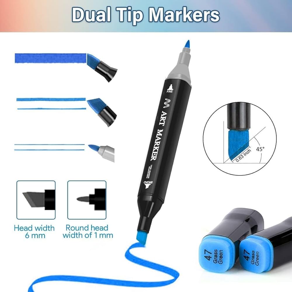 アルコールマーカー Amazon | Tommax アルコールマーカー 204色 デュアルチップ