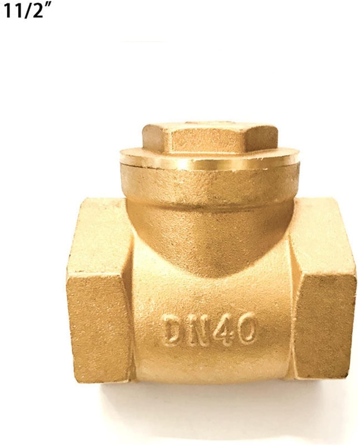 Valvola 1/2" 3/4" 1" 2" Valvola di Non Ritorno con Bocca in Filo di Ottone Orizzontale Valvola di ritegno con Filettatura Femmina in Ottone(0.75 inch)