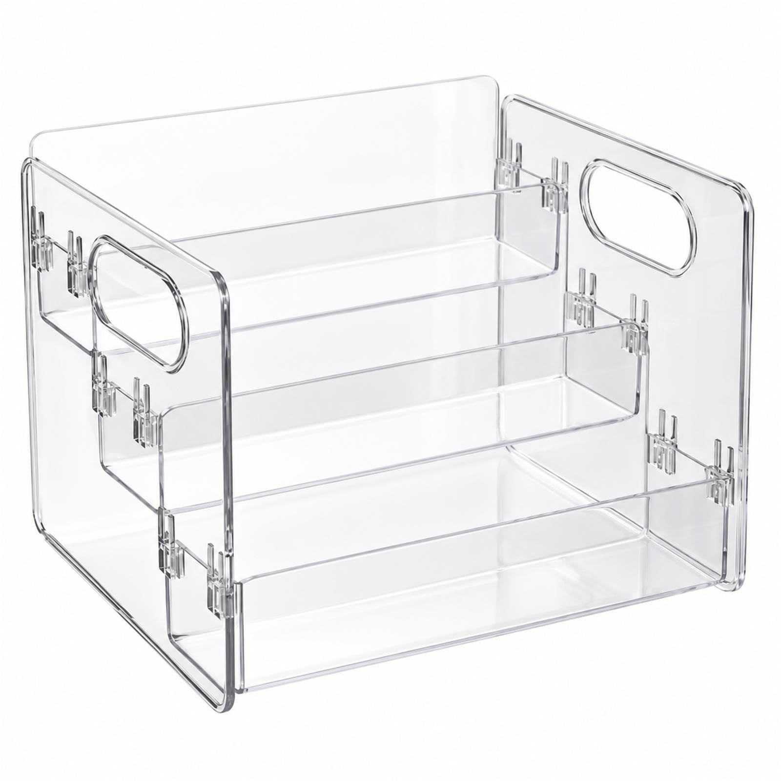 Organizer Trucco Trasparente a 3 Livelli per Cosmetici e Skincare