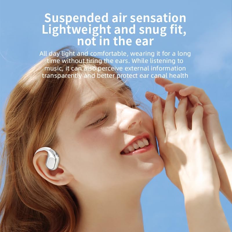 Wireless Earbuds with Bluetooth 5.5, 72-Hour Battery for iOS, Android & Windows – Ideal for Exercise, Running, Work & Travel (White) image 3