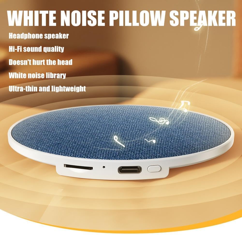 Bluetooth Pillow Speaker for Sleeping, Mini Portable Under Pillow Speaker with White Noise Ultra Thin Pillow Speakers for Deep Sleeping, for Side Sleepers and Deep Sleep - Image 5