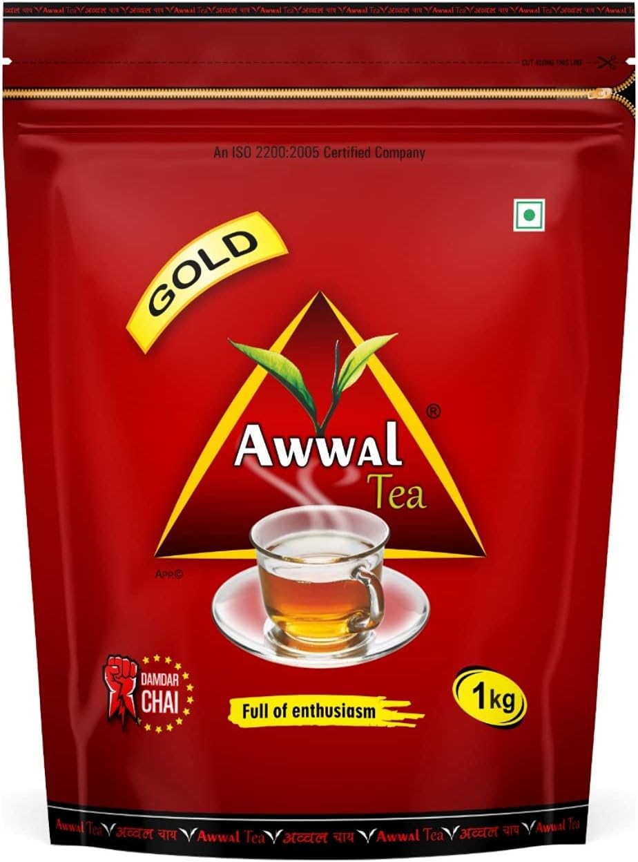 Awwal Tea Extra Strong Premium CTC Tea Chai with Blended Leaves 1KG (1 KG)