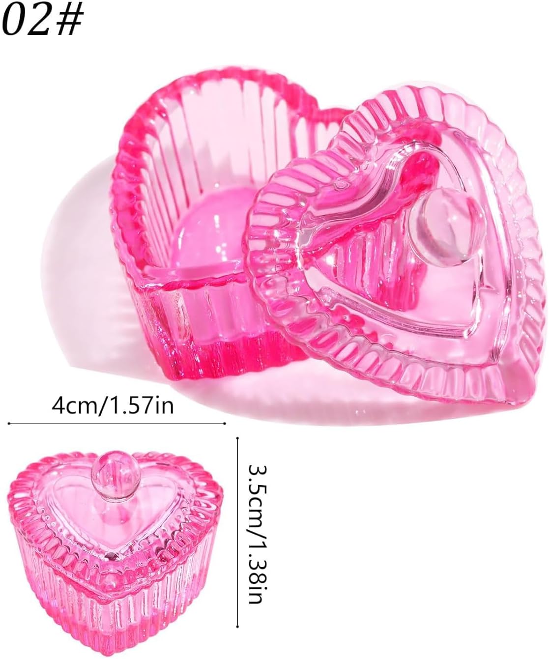 Pink Heart Nails Art Glass Acrylic Dish Nail Crystal Bowl Nail Liquids Crystal Cup Nail Design Tool Crystal Glass Acrylic Liquids Powder Dish Shaped Cup