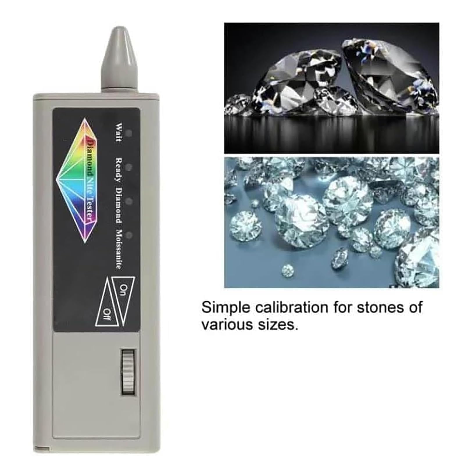 Diamentowy Tester, Jubilerski Diamentowy Tester Z Czułym, Precyzyjnym Chipem, Zasilany Baterią 9 V DC (brak W Zestawie), Szybkie I Dokładne Testowanie, Wygodny Do Przenoszenia, Dla Ekspertów