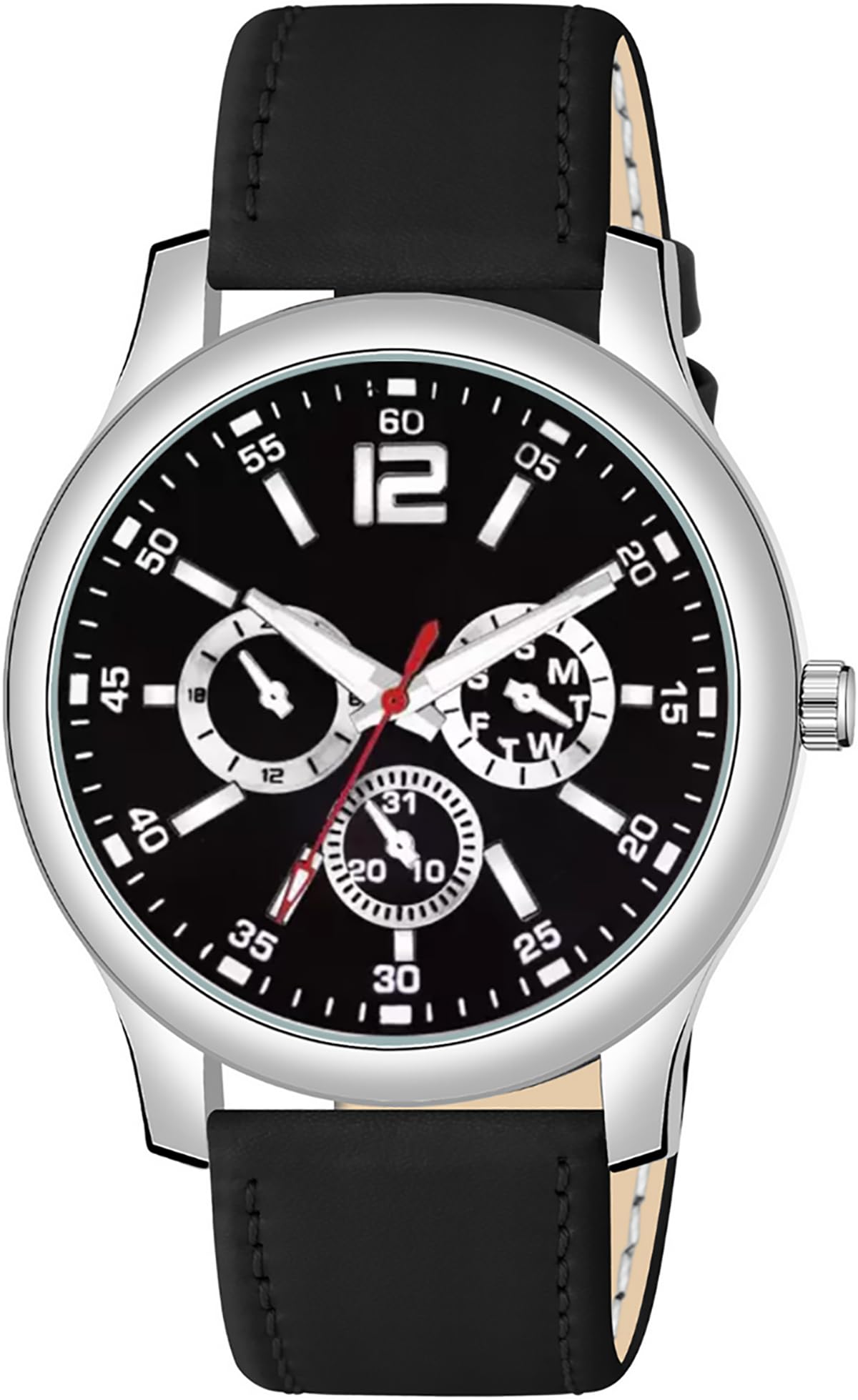 PAPIO Black Color Leather Belt Analog Watch for Men and Boys (MN-138 Black) (B0CZND2613) Amazon Price History, Amazon Price Tracker