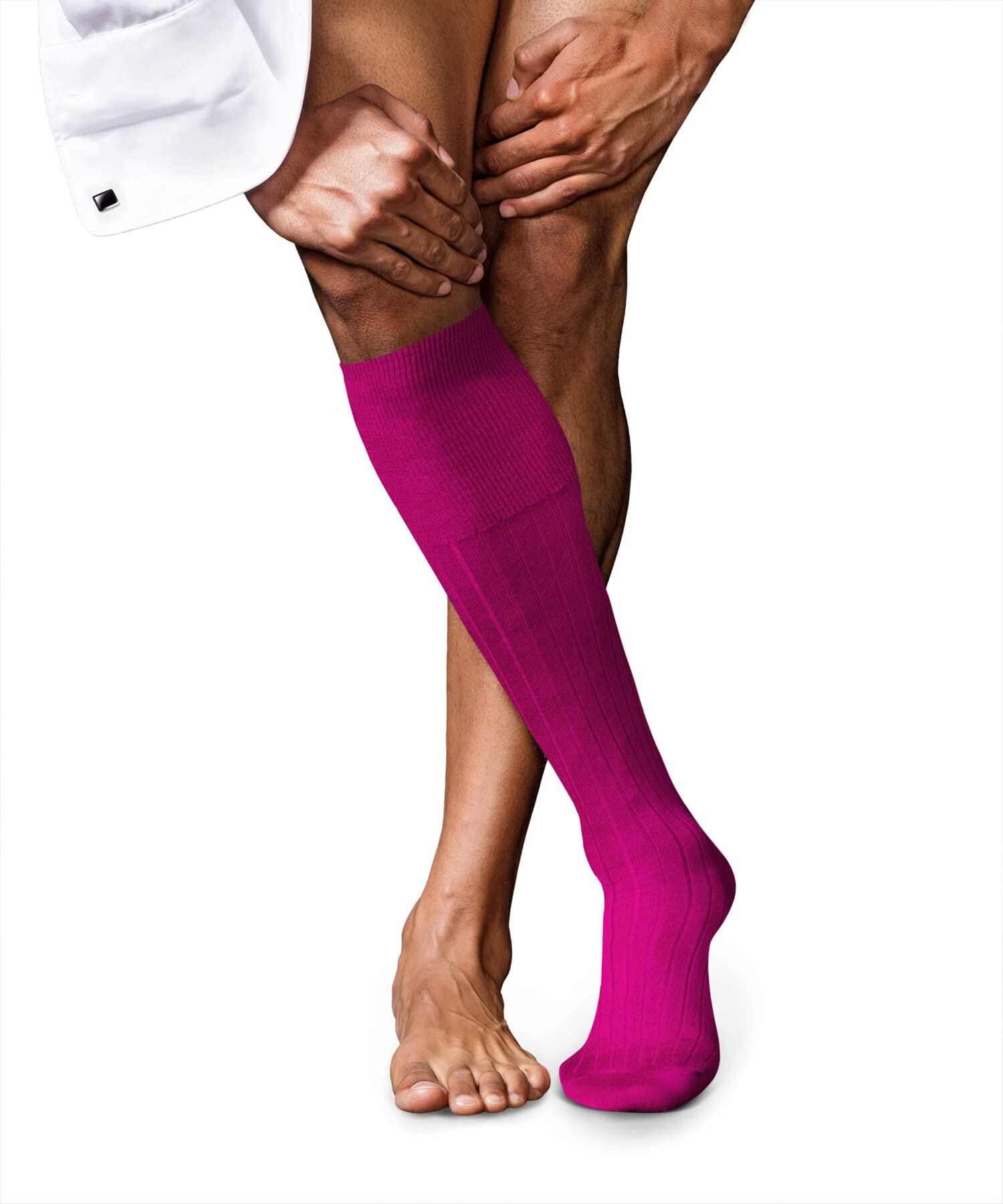 FALKE Mężczyźni Podkolanówki No. 2 M Kh Najlepszy Kaszmir długie jednokolorowe 1 Para, Różowy Arctic Pink 8233, 41-42