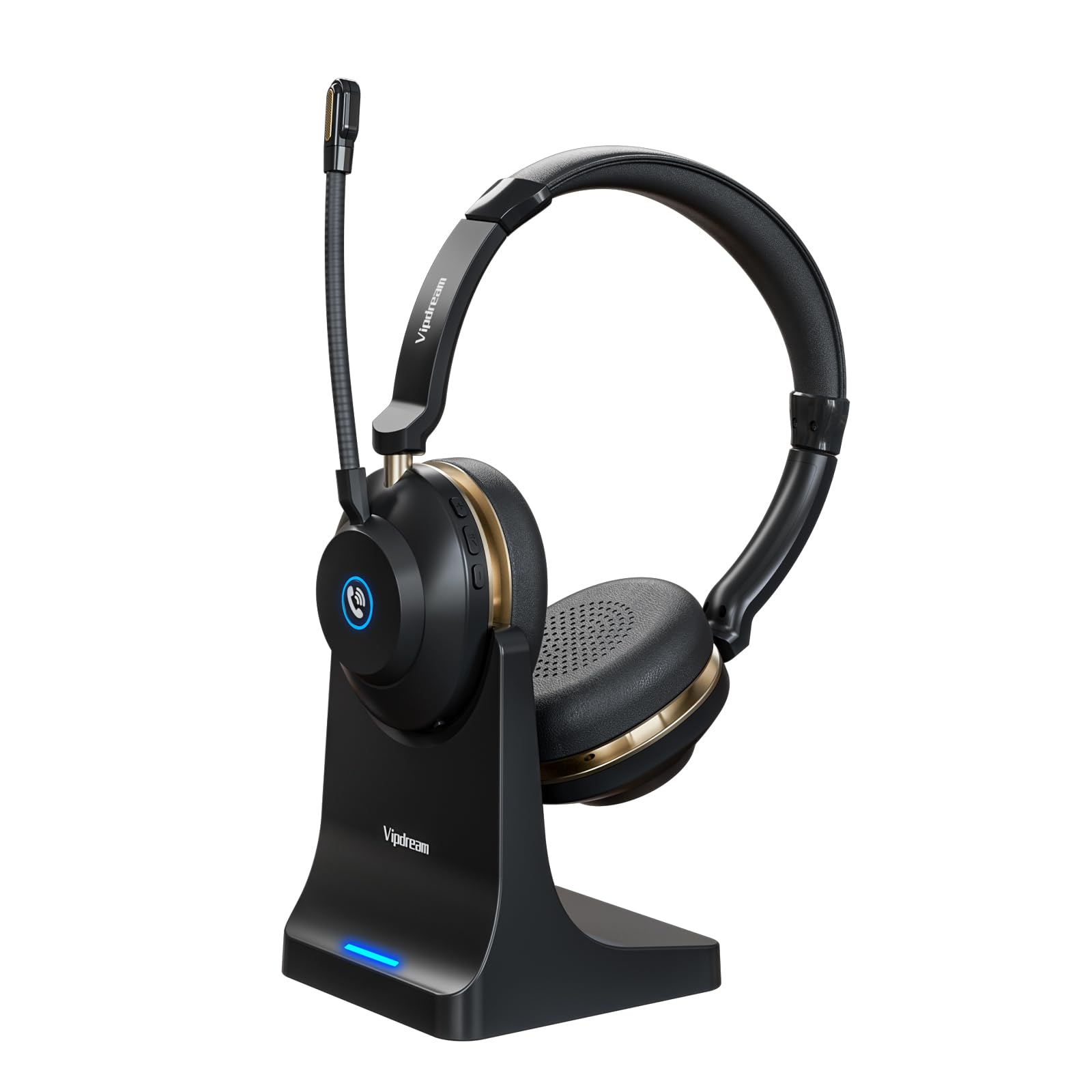 Wireless Headset with Microphone for Work, 45 Hours Battery Life & Mute Button, Headset with Mic for PC, iPhone, Zoom, Skype-image-41