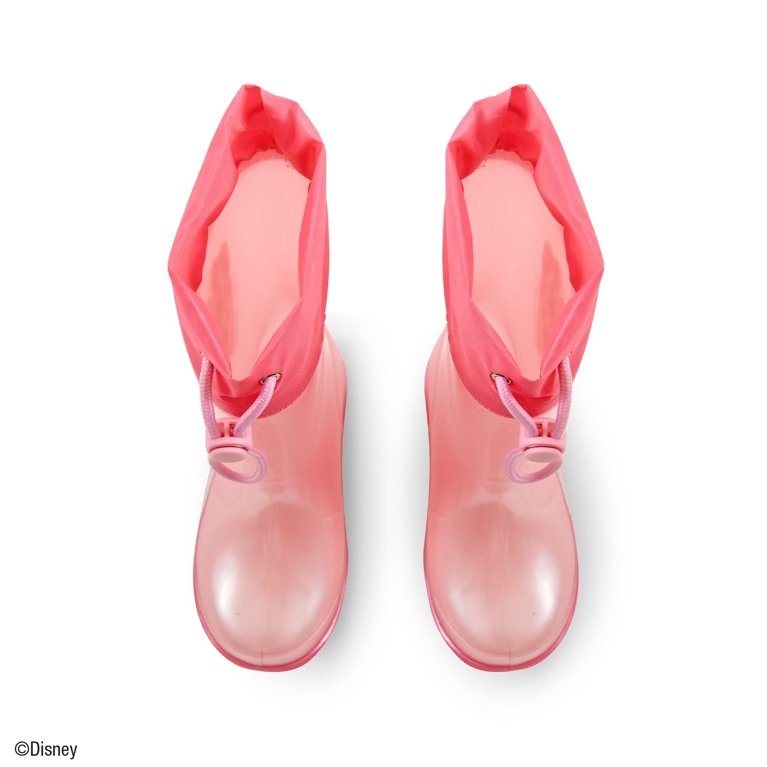 PERLETTI Botas de Agua Niñas Impermeables Princesas Disney - Zapatos de Lluvia Color Rosa Rapunzel Ariel Belle - Botines para Pequeñas Fucsia con Suela Antideslizante en PVC