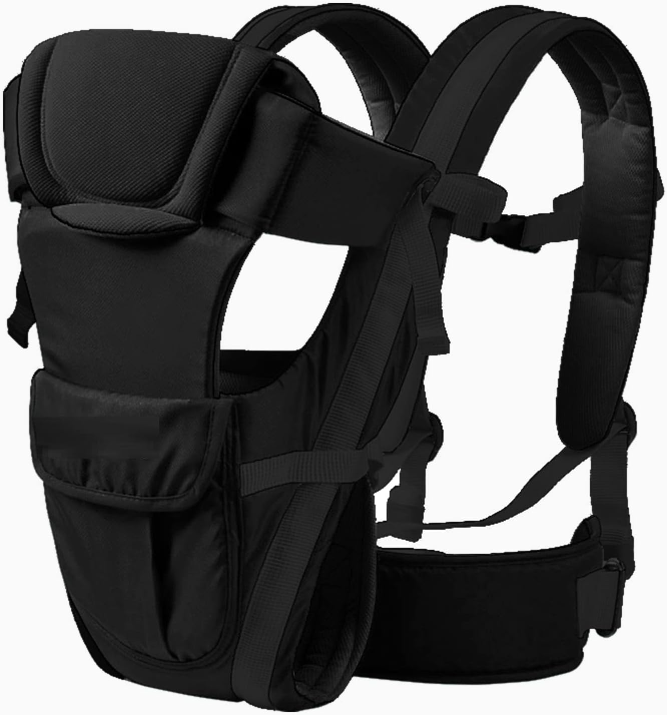 Black Infant Baby Carrier Breathable Ergonomic Adjustable Wrap Sling Backpack Infant Sling