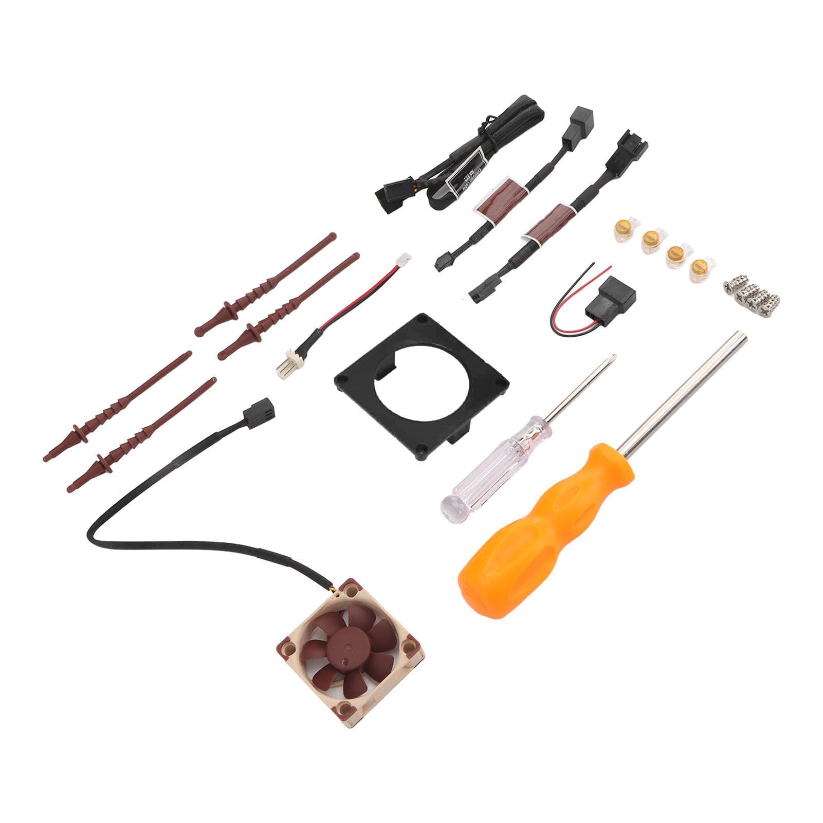 Kit de Montaje de Impresión 3D para Ventilador, Refrigeración Silenciosa y Eficiente para 40x40, Ventilador Negro ABS, 4 Piezas
