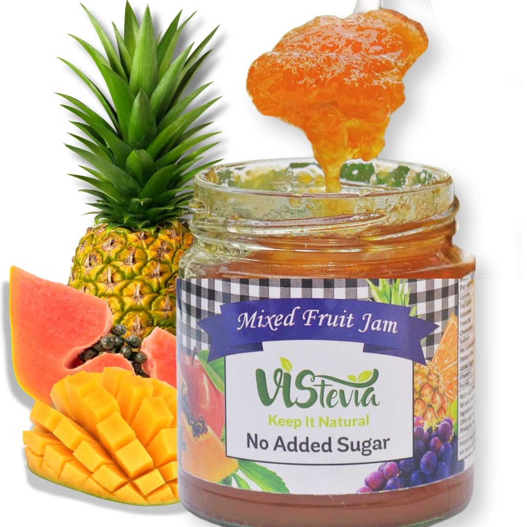 See full amazon price history chart for VIStevia Sugar Free Mixed Fruit Jam (220g) | Diabetic & Keto Friendly | Sweetened with Stevia and Erythritol | 100% natural | More than 60% whole fruit | Tastes delicious VIStevia Sugar Free Mixed Fruit Jam (220g) | Diabetic & Keto Friendly | Sweetened with Stevia and Erythritol | 100% natural | More than 60% whole fruit | Tastes delicious (B0BN889ZFT) Amazon Price History, Amazon Price Tracker