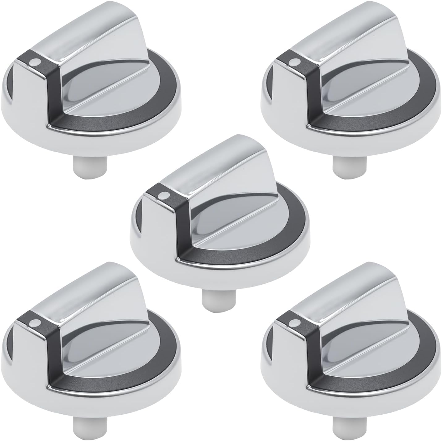 5 Pack W10284885 Stove Knobs, Replacement for Whirlpool Range Oven Burner Accessories, Replaces WPW10284885 AP6018699 PS11752001