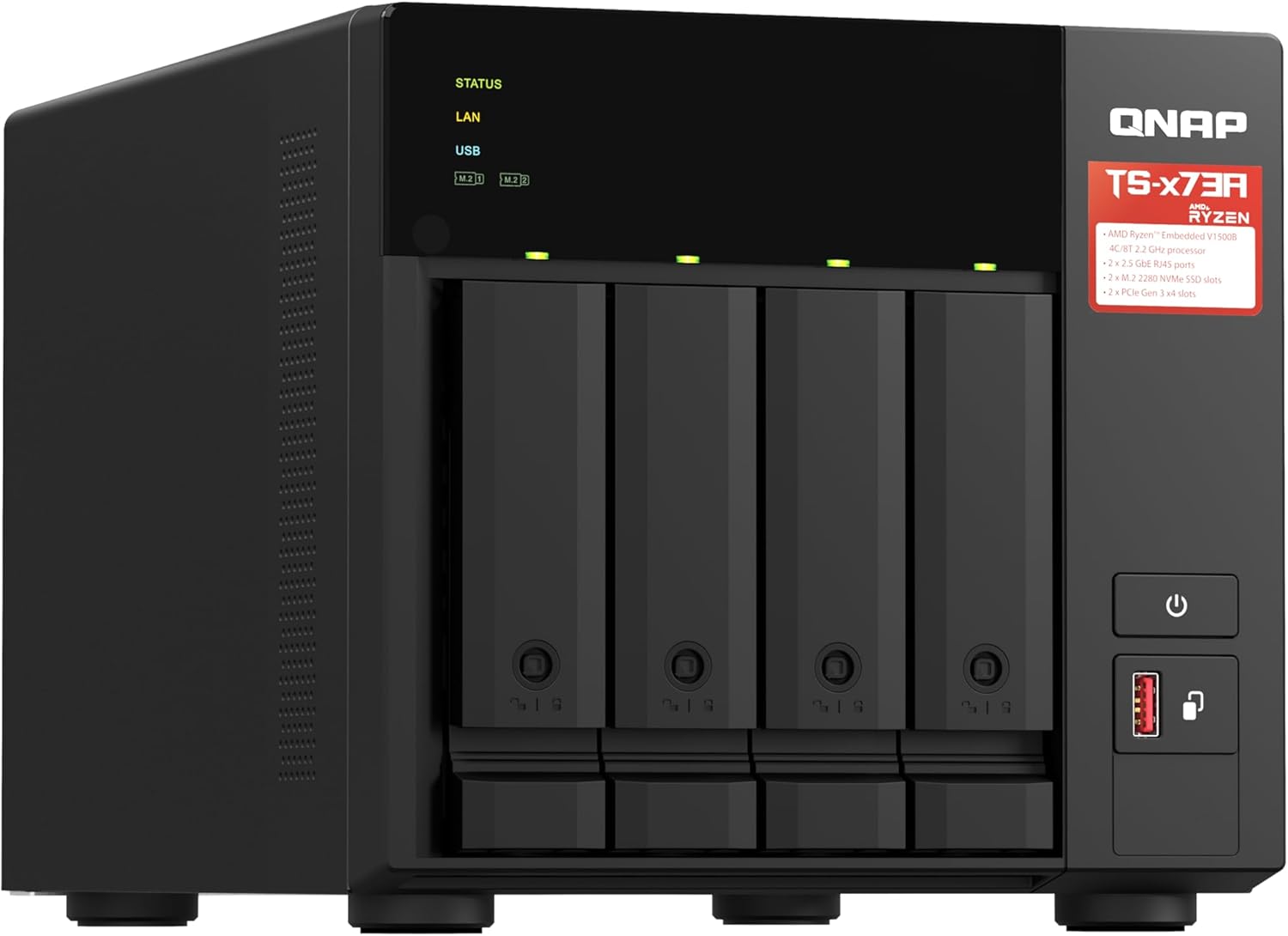 QNAP 4-Bay 3.5 HDD Tower NAS (TS-473A-8G) with 5 Ports, W128912357 ((TS-473A-8G) with 5 Ports 2.5GbE Unmanaged Switch (QSW-1105-5T), Bundle Package)