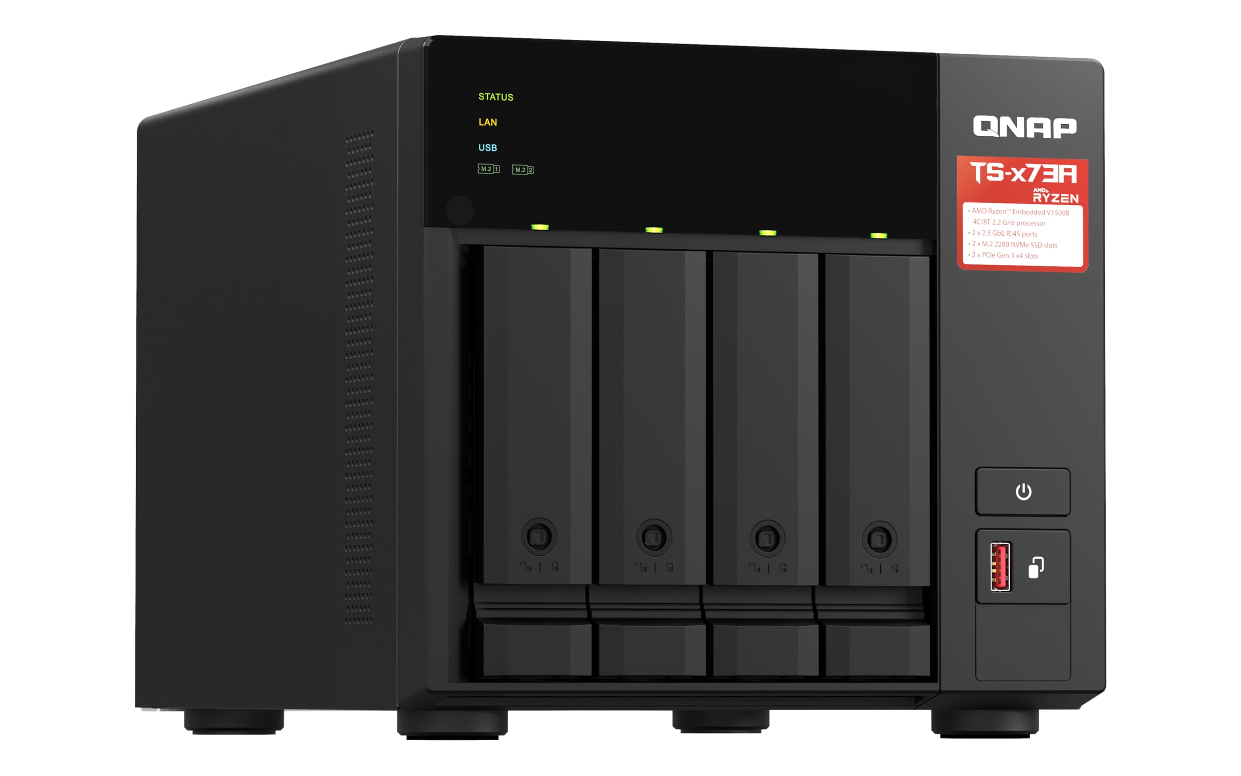 QNAP TS-473A-SW5T Serveur NAS 4 Baies + QSW-1105-5T