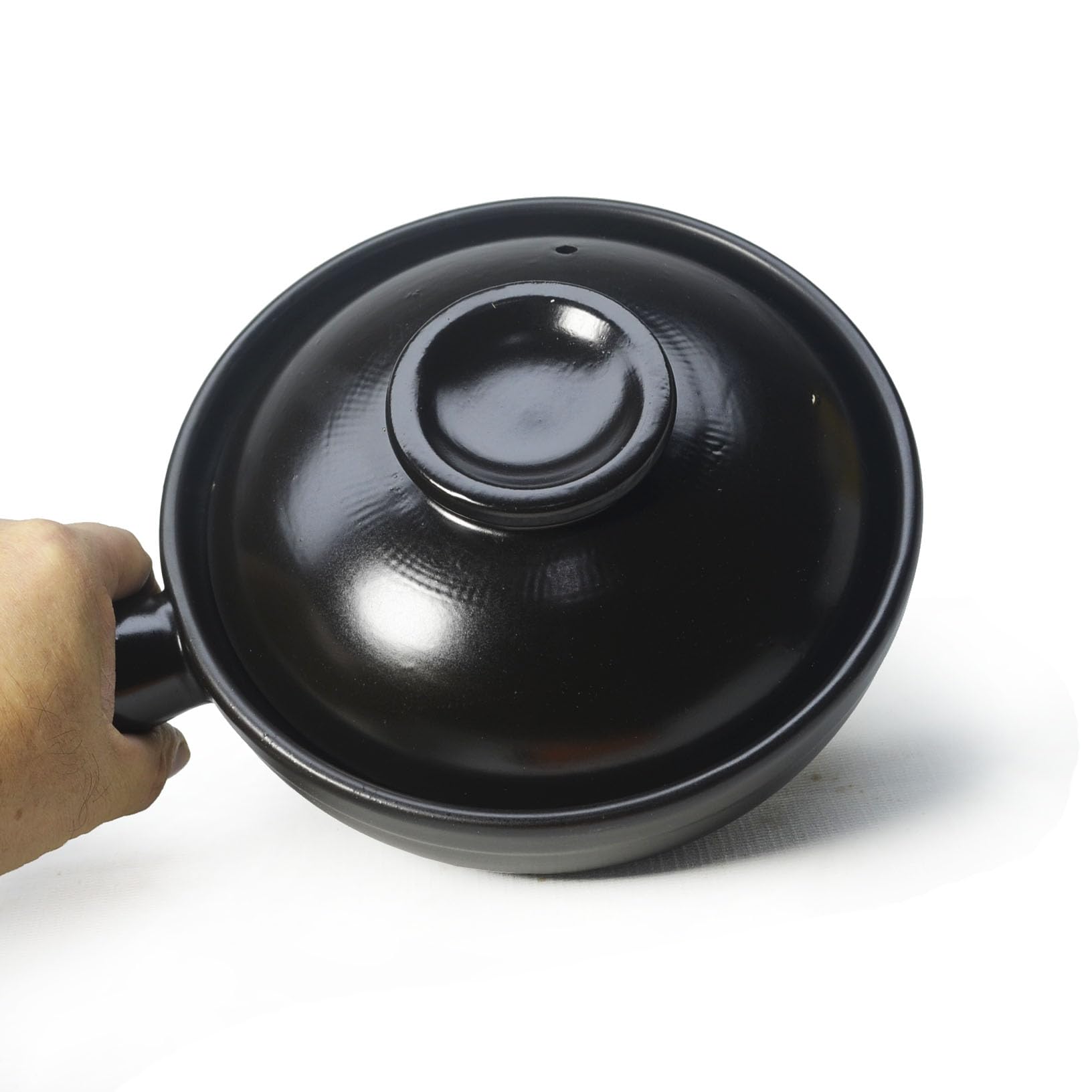 Bowls Casserole French Onion Soup Crock Independent Country Clay Pottery with Lid (800ml - set of 2 handle)