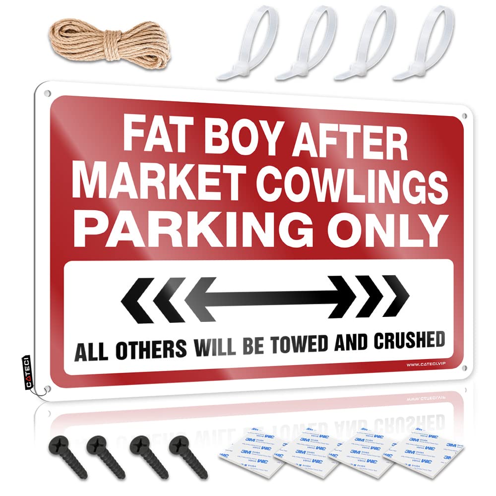 Fzfn Boys Colour Western Sweet Matal Sign | Fat After Market Cowlings Parking Only Country Decorative Wall Art Ready To Hang For Saloon(30X40cm)