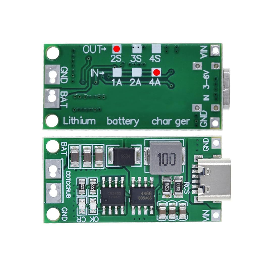 USB-C to 8.4V 4A Step-Up Boost Charger Board for 2S LiPo Li-Ion 18650 Battery with Overvoltage Protection Module High Efficiency Type-C Input Power Supply Converter-picture-15