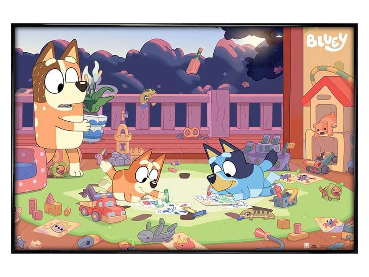 Grindstore Bluey (Home) Maxi Poster - Black Gloss Framed