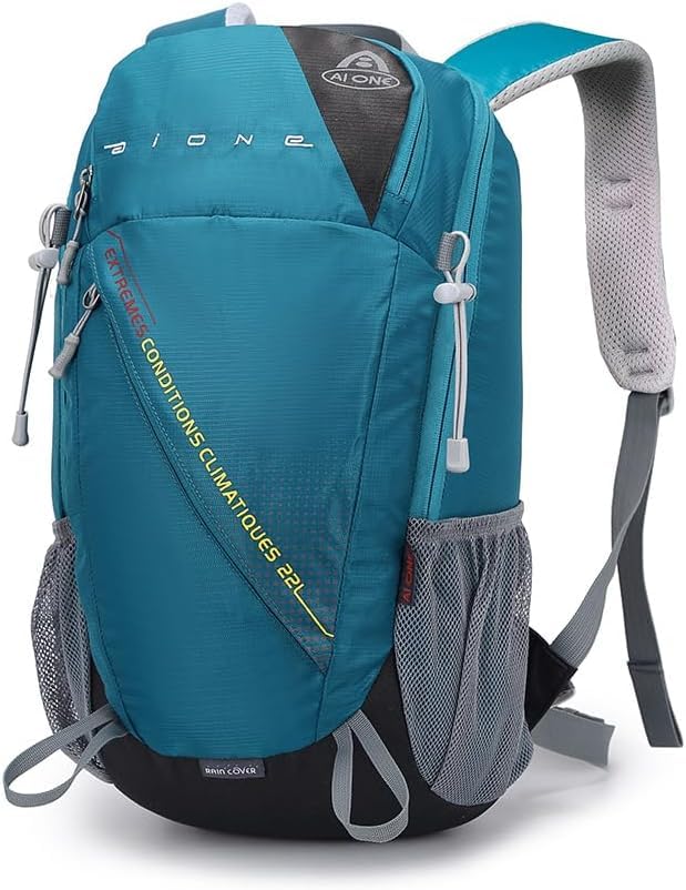 Mochila de ombro para caminhadas de alpinismo 22 litros resistente ao desgaste e à prova d'água para homens e mulheres (azul)