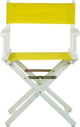 Miniatura 213 de Silla de Director de 18" Marco Blanco Lona Rosa