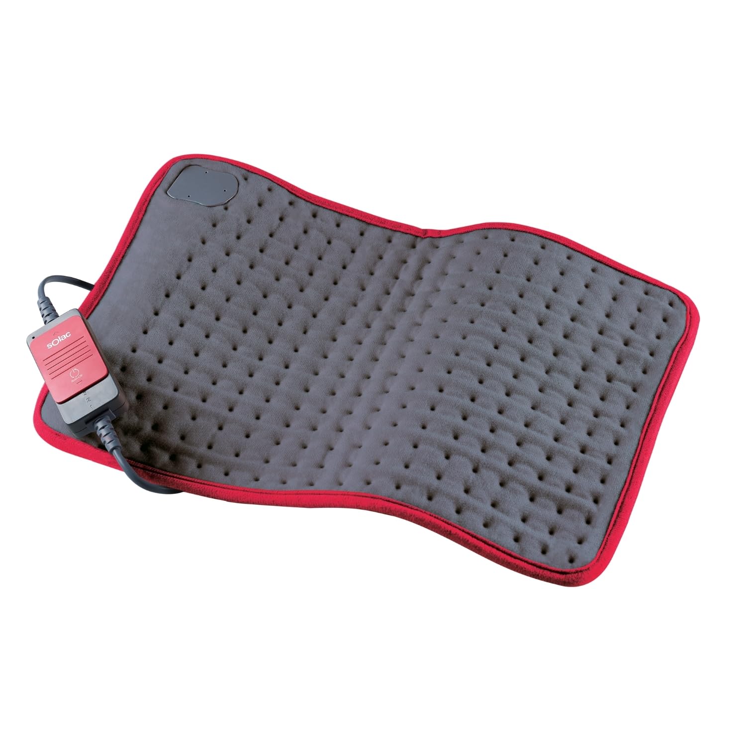 Solac CT8629 Berlin Electric Pad 100W. 3 Temperatures. Pain Relief. 40 x 30 cm. Flexible and breathable. Extra Soft. Auto Shut-off 90 min. Removable Connector. Machine Washable. Grey