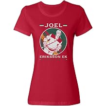 Erickson Ek Hockey Inspired Minnesota Fans Ladies' Crewneck T-Shirt