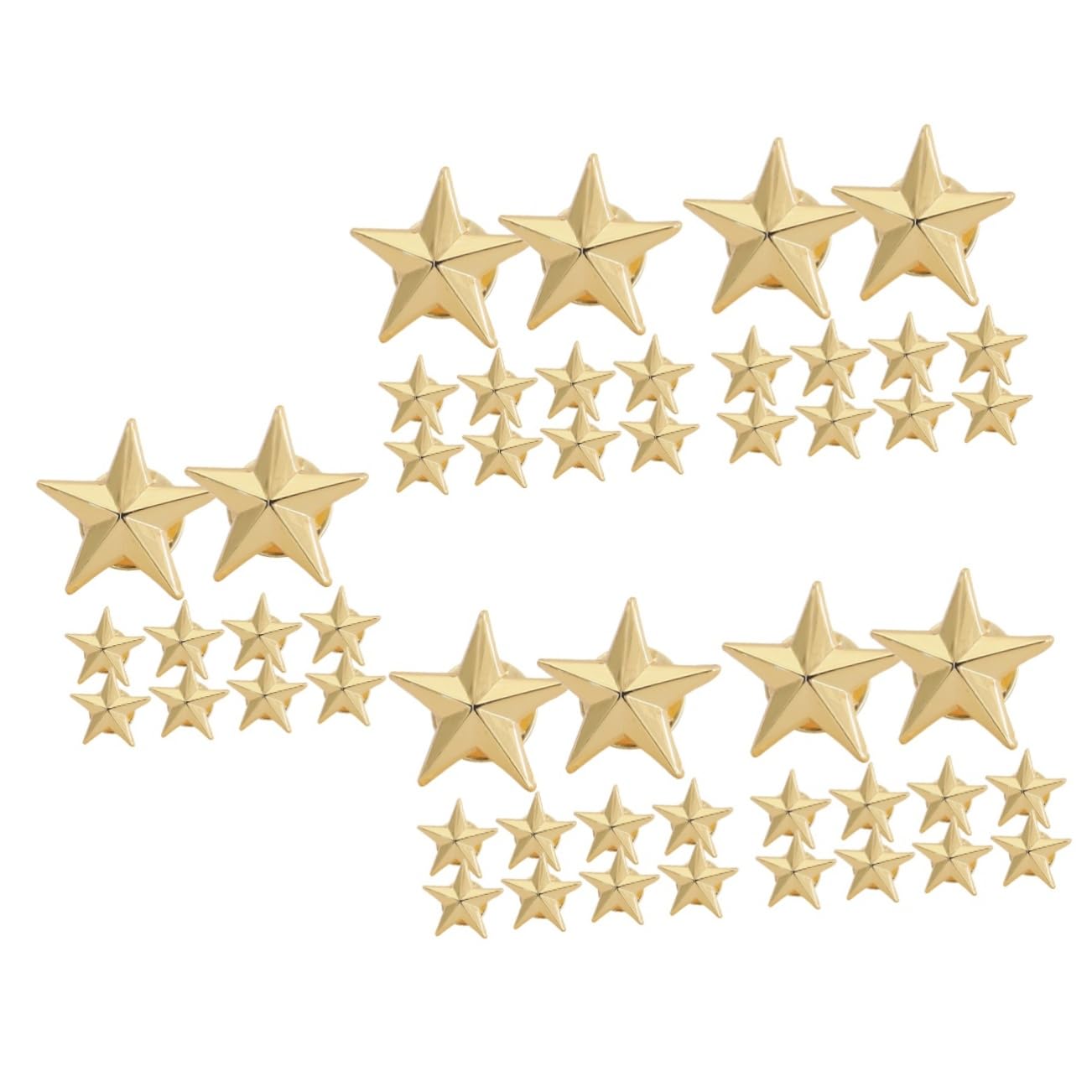 GALPADA 50stücke Goldene Metallische Sternabzeichen Anstecknadeln Für Jacken Hüte Rucksäcke Und Partys Hochwertige Kupferpins Für Dekoration Und Belohnungen