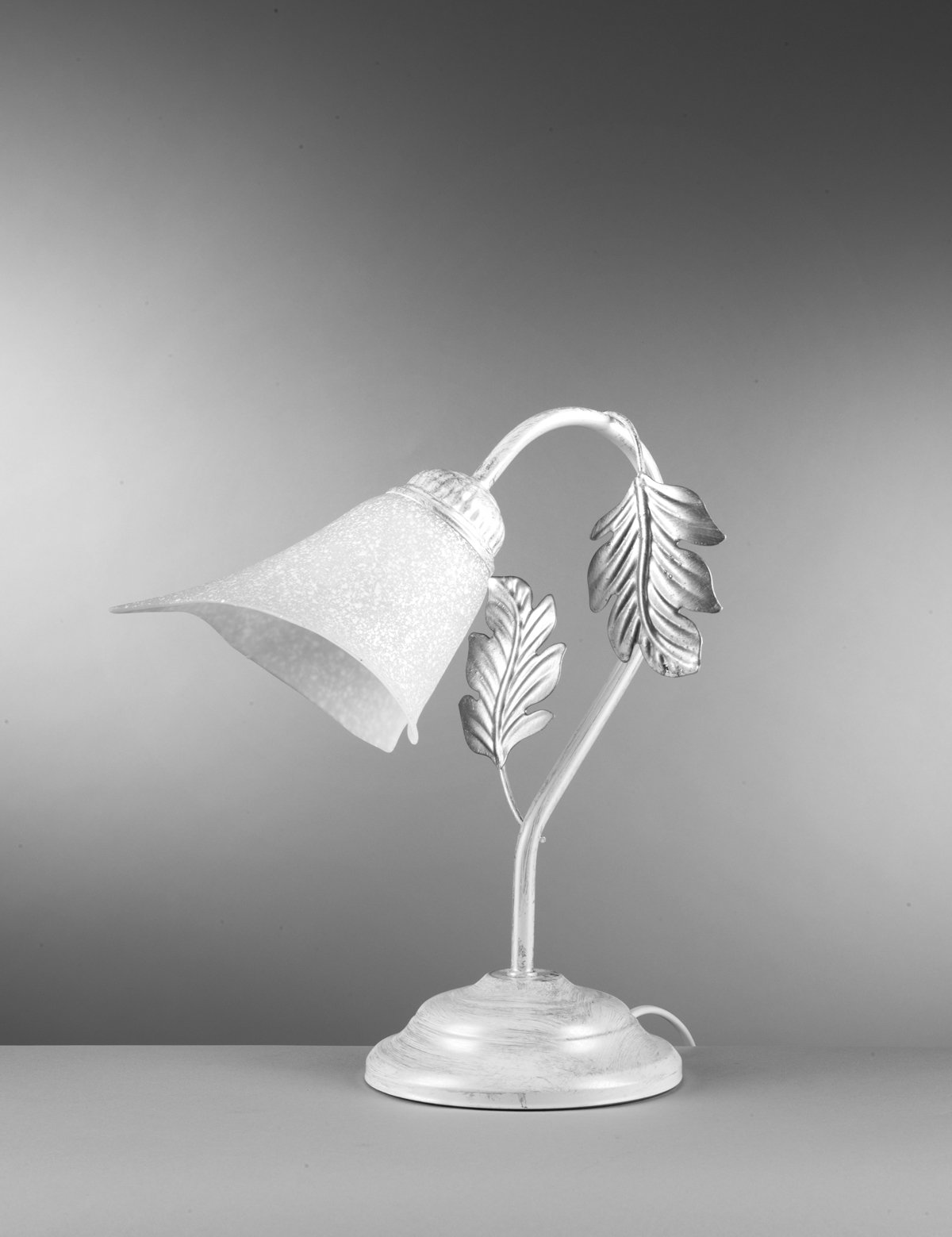 ONLI - Lampadario 5 luci Marilena in metallo bianco spennellato argento. Paralum