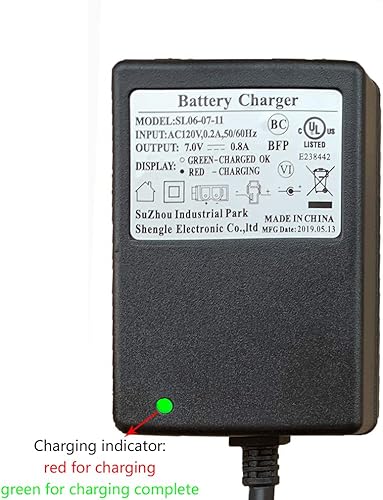 Miniatura 2 de weelye Juguetes y accesorios para montar de 7.0V-0.8A, adaptador de carga de enchufe B para vehículos eléctricos de 6 V, adaptador de carga para