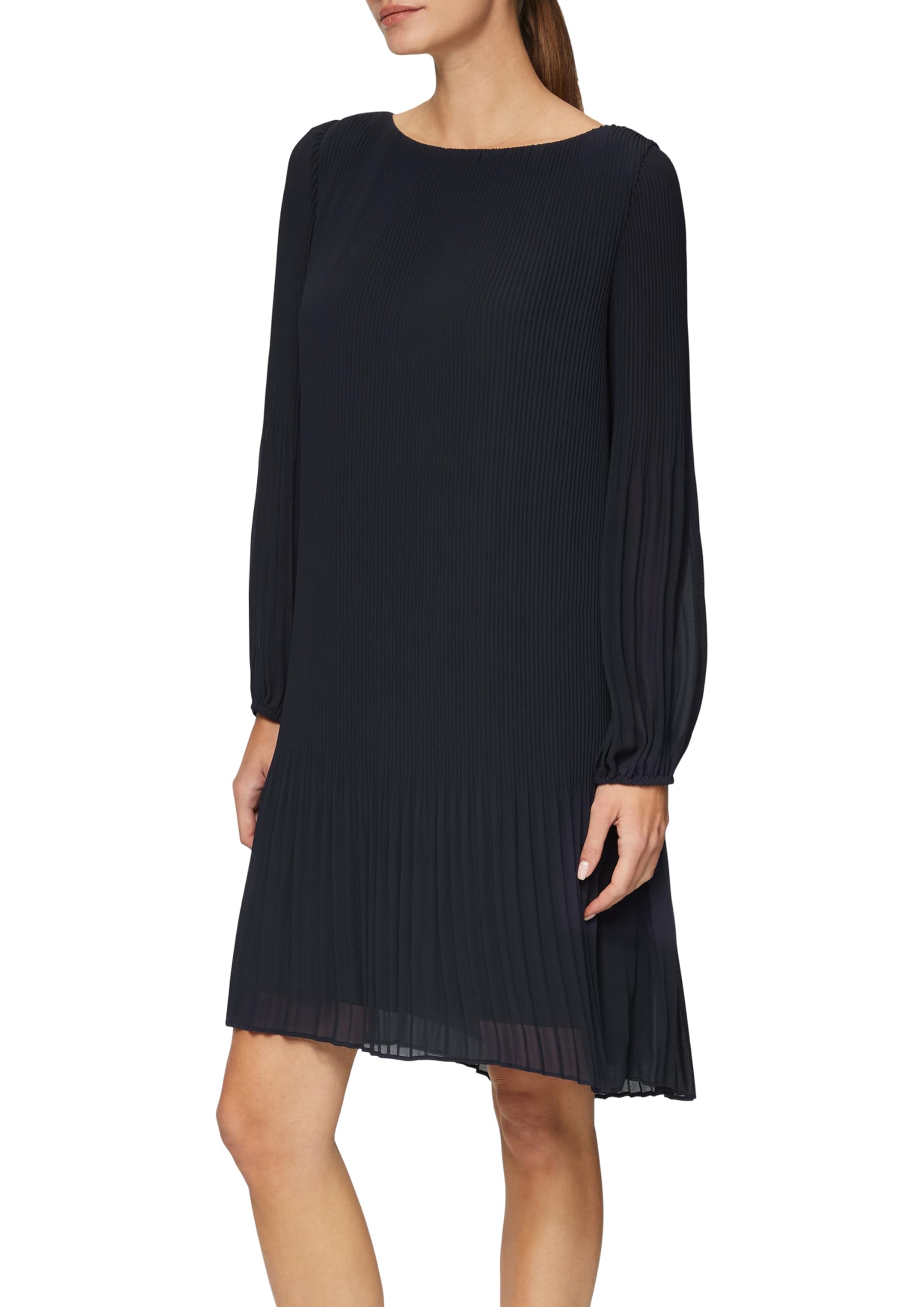 s.Oliver BLACK LABEL 2164913 Abito Plissettato, Blu Navy, 46 Donna