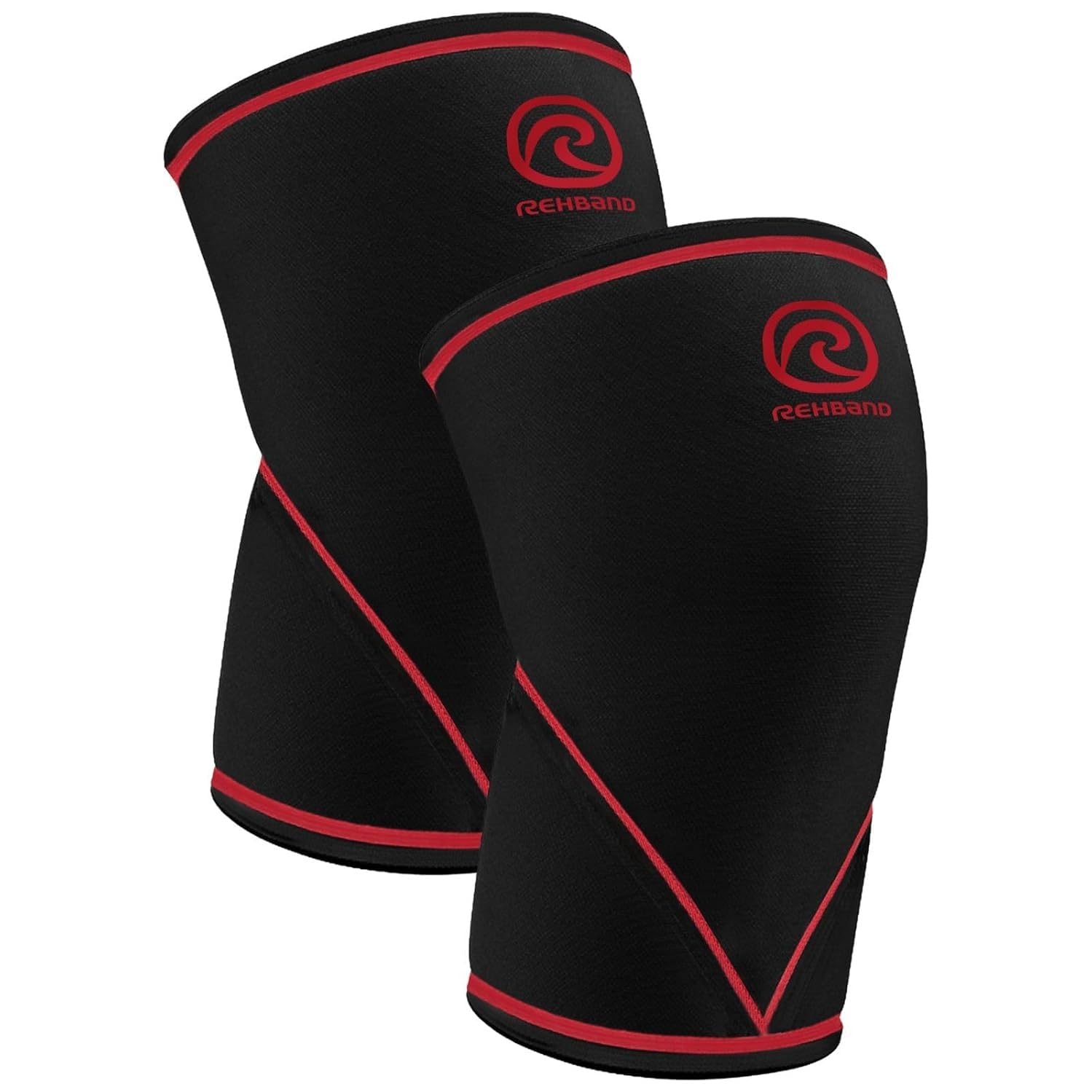 Rehband Classic 7mm V Knee Sleeve for Weightlifting, Competition Grade Powerlifting Knee Sleeve, Compression Sleeve for Crossfit, Squats, Gym & Heavy Lifts, Colour:Arctic/White - 1 Pair, Size:X-Small