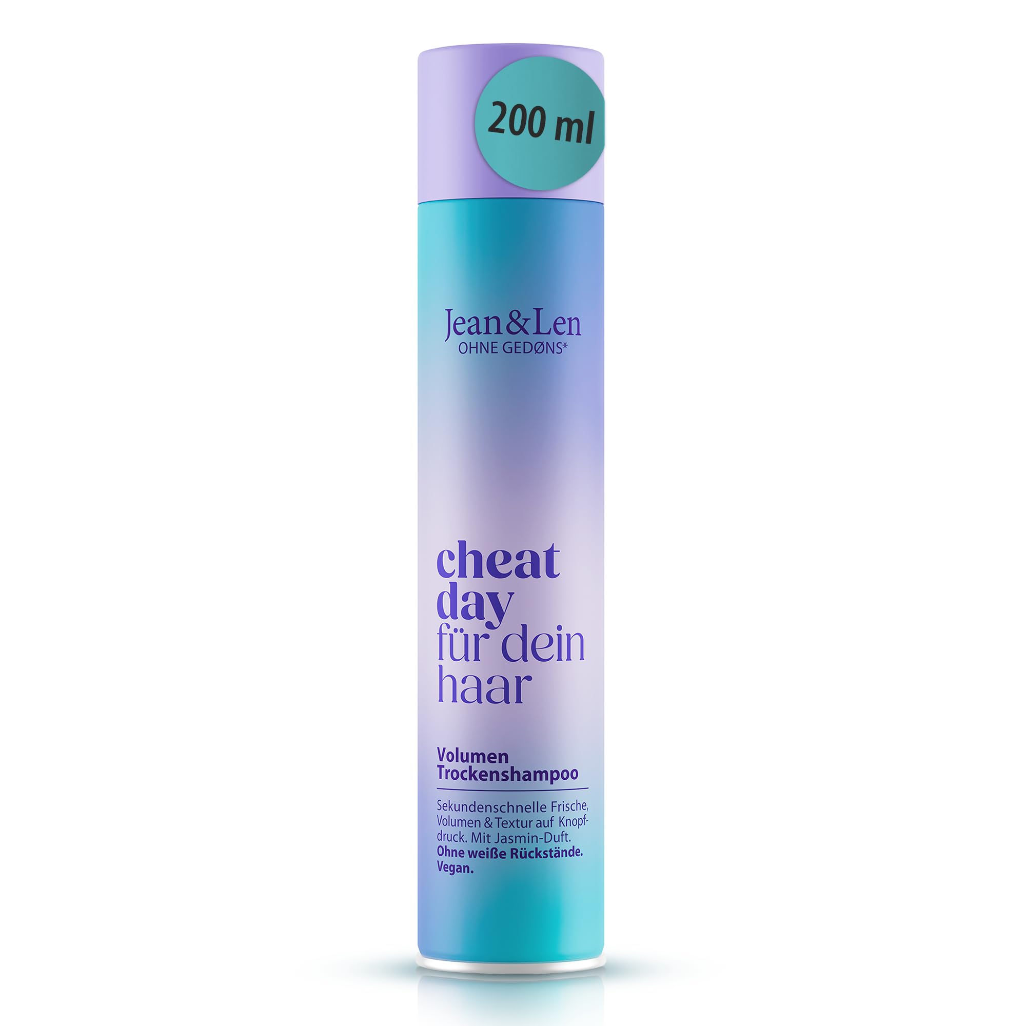 Jean & Len Trockenshampoo Volumen, leicht auszubürsten, sorgt für Textur & Griffigkeit, mit sofort Frische-Effekt, frischer und blumiger Duft, ohne Parabene & Silikone, vegan Dry Shampoo, 200 ml