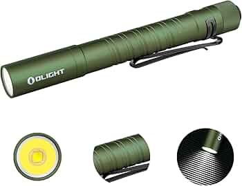 OLIGHT I5T Plus 550 Lumens EDC Flashlight, Portable Tail-Switch Pocket Flashlights, Powered by 2 AA Batteries Slim Light with Clip for Everyday Carry (Cool White Light: 5700~6700K)