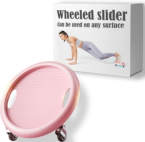 Wheeled sliders for working out smoother exercise sliders multicoloured exercise pads for floor Fitness pilates feet exercise Includes 4 universal
