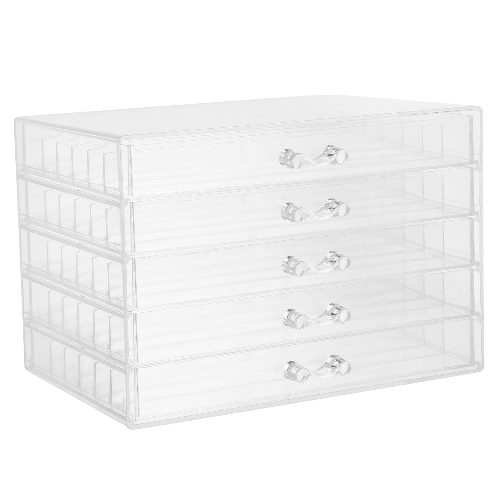 Caja Porta Collares Transparentes de Plástico 5 Cajones