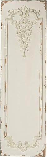 Benjara 71" Tall Wall Art Panel Set of 3- Traditional Design- Elegant Off White