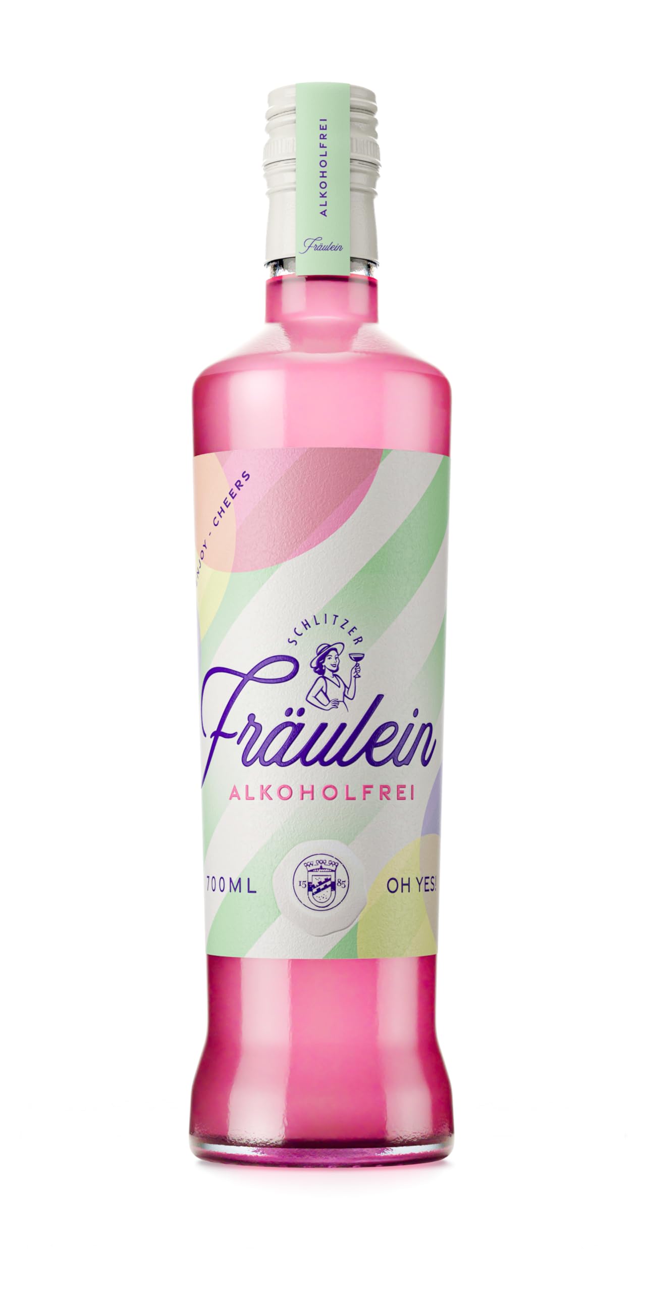 Schlitzer Fräulein Alkoholfrei – Aperitif mit Grapefruit, Yuzu & Rosmarin (1 x 0,7 l) | Alkoholfreie Spirituose Bitter-Fruchtig & Herb | Ideal für Cocktails