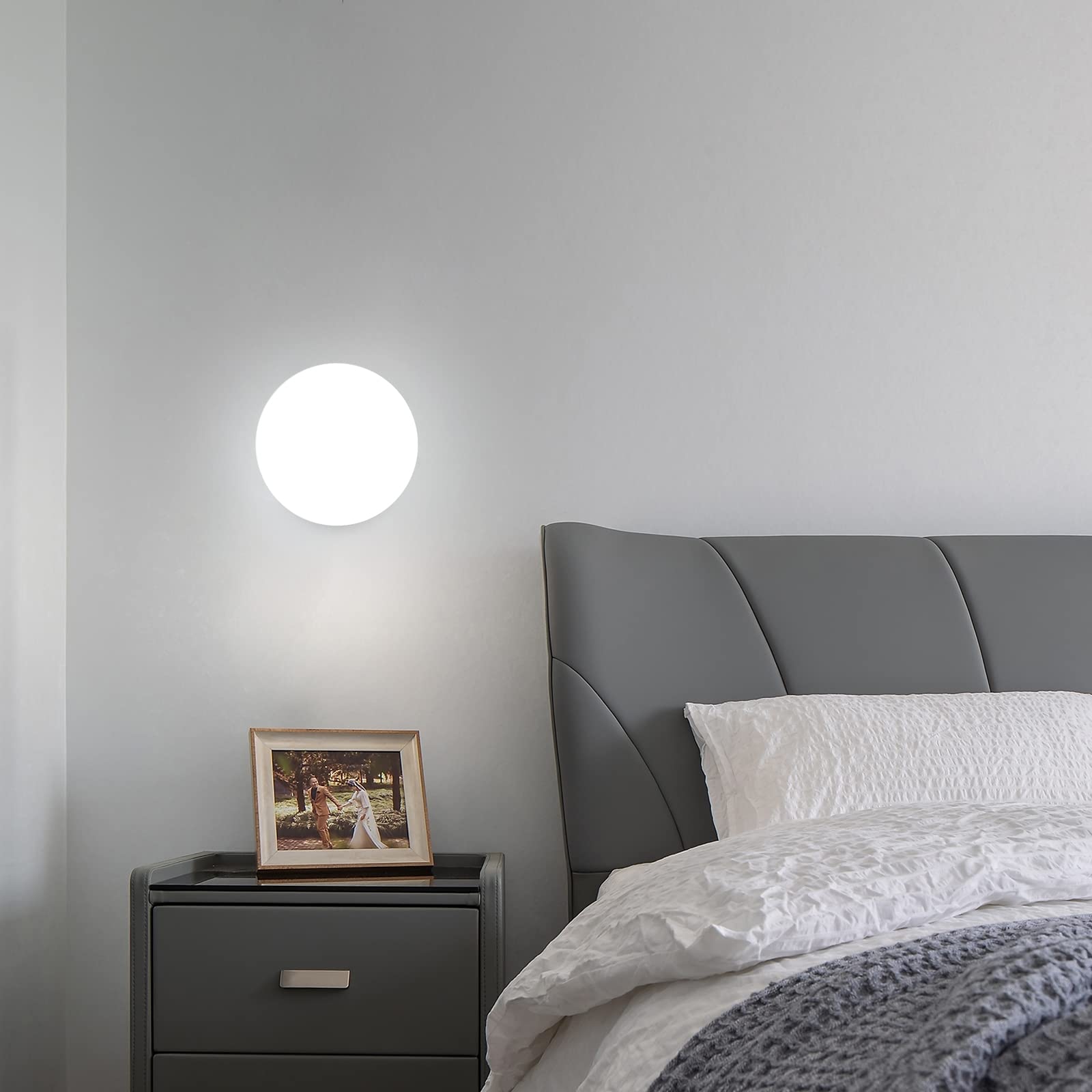 Lampe Murale Moderne E27 Boule de Verre 15cm Applique Murale Intérieure