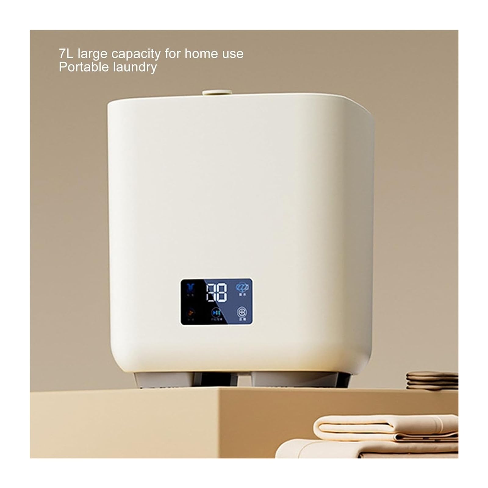Lavatrice portatile, lavatrice automatica e asciugatrice a centrifuga, 7L lavatrice di piccola capacità ad alta capacità, pulizia in profondità, efficienza energetica e dell’acqua per la biancheria in