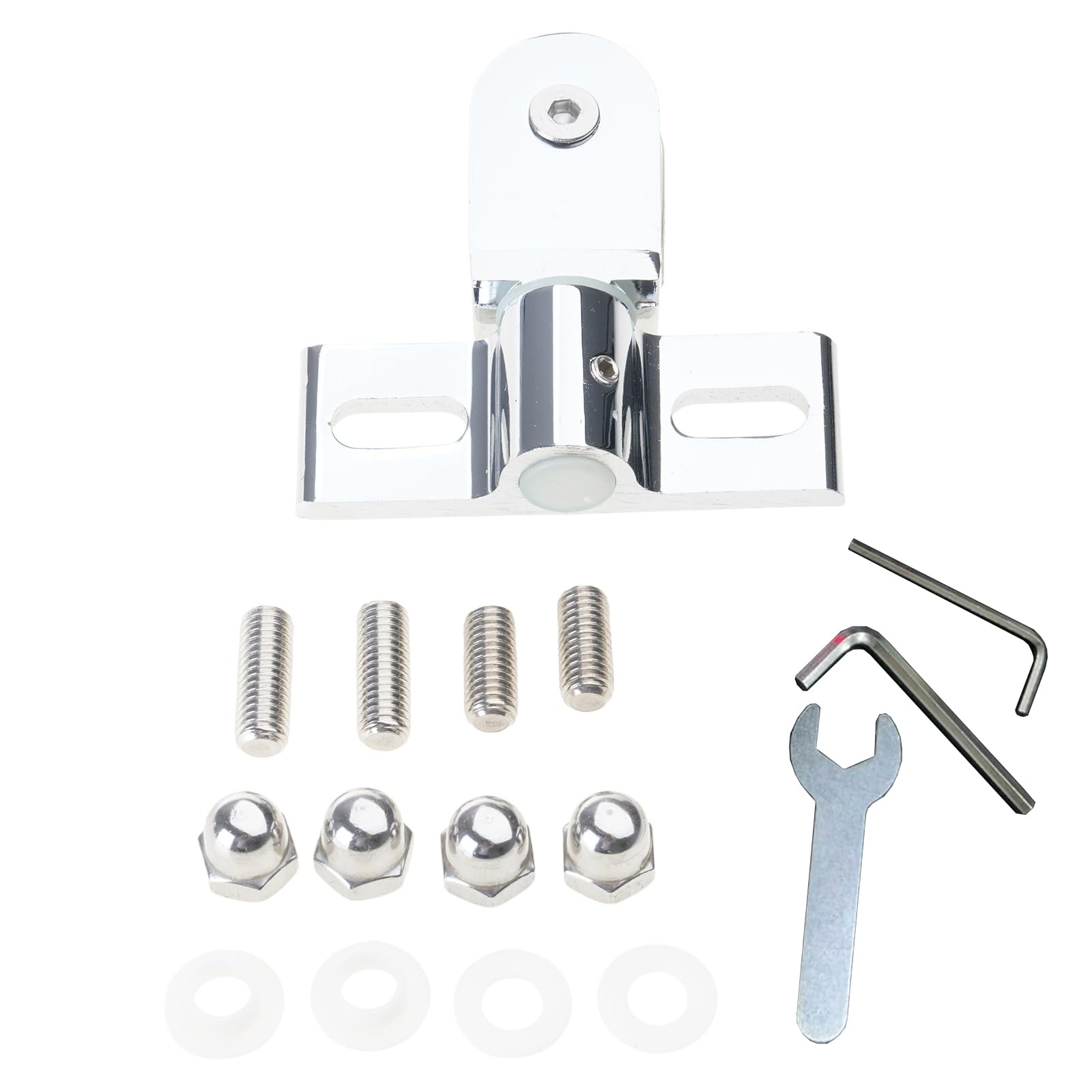 Yrohgkpn Alloy Rustproof Sturdy Stainless Steel/ Hinges Clamp For Shower Door Hardware And Glass Door Pivots Daily Casual Use Glass Shower Room Hinges Clamp