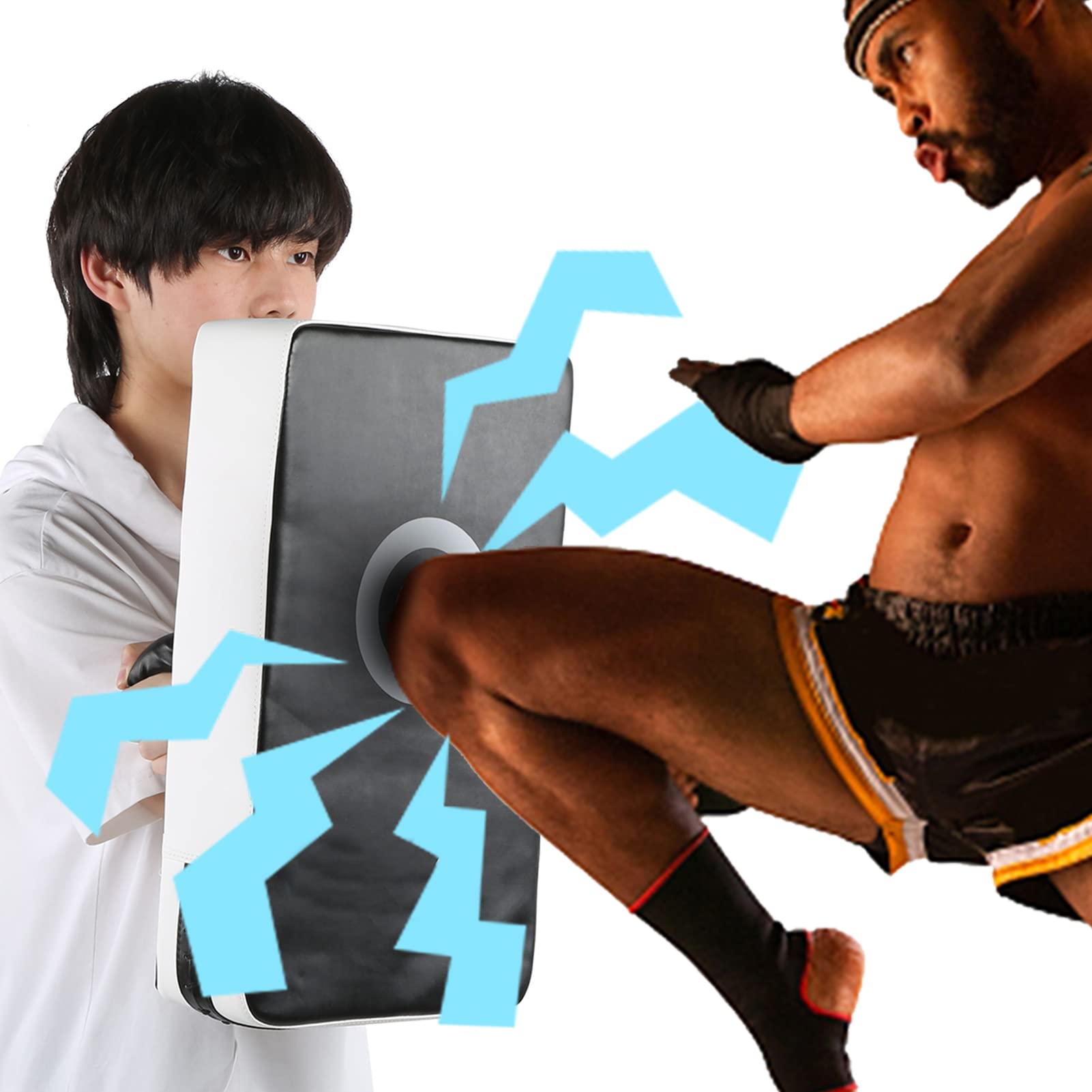 Yctze Guantoni per Boxe con Doppie Cuciture Rinforzate per Allenamento | PU ed EVA resistenti, design anatomicamente curvo, ideale per karate, sessioni di allenamento, protezione dai calci
