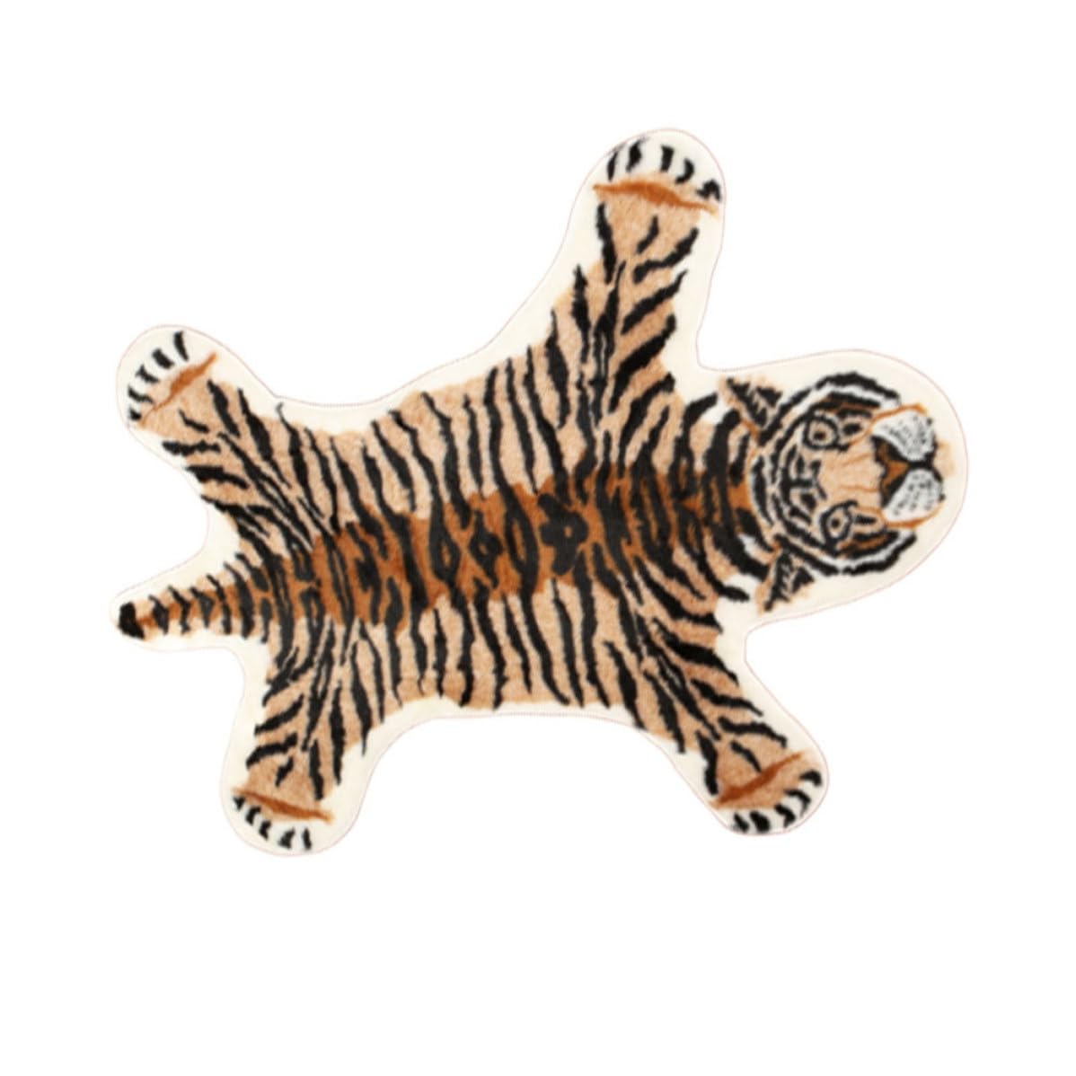 Tapis tigre lavable en polyester pour un salon moderne et design