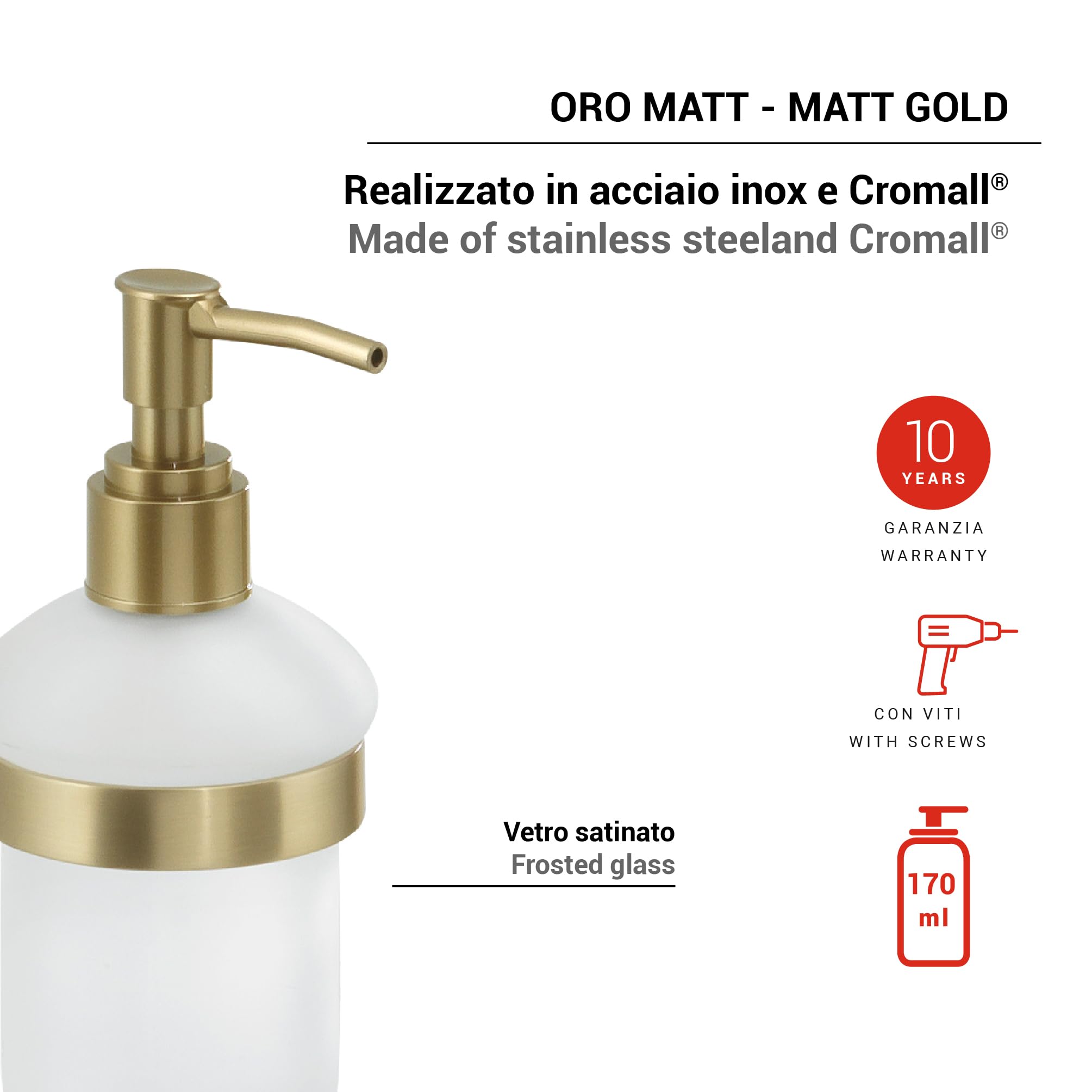 Portasapone a parete in Acciaio Inox Gedy serie Tonale
