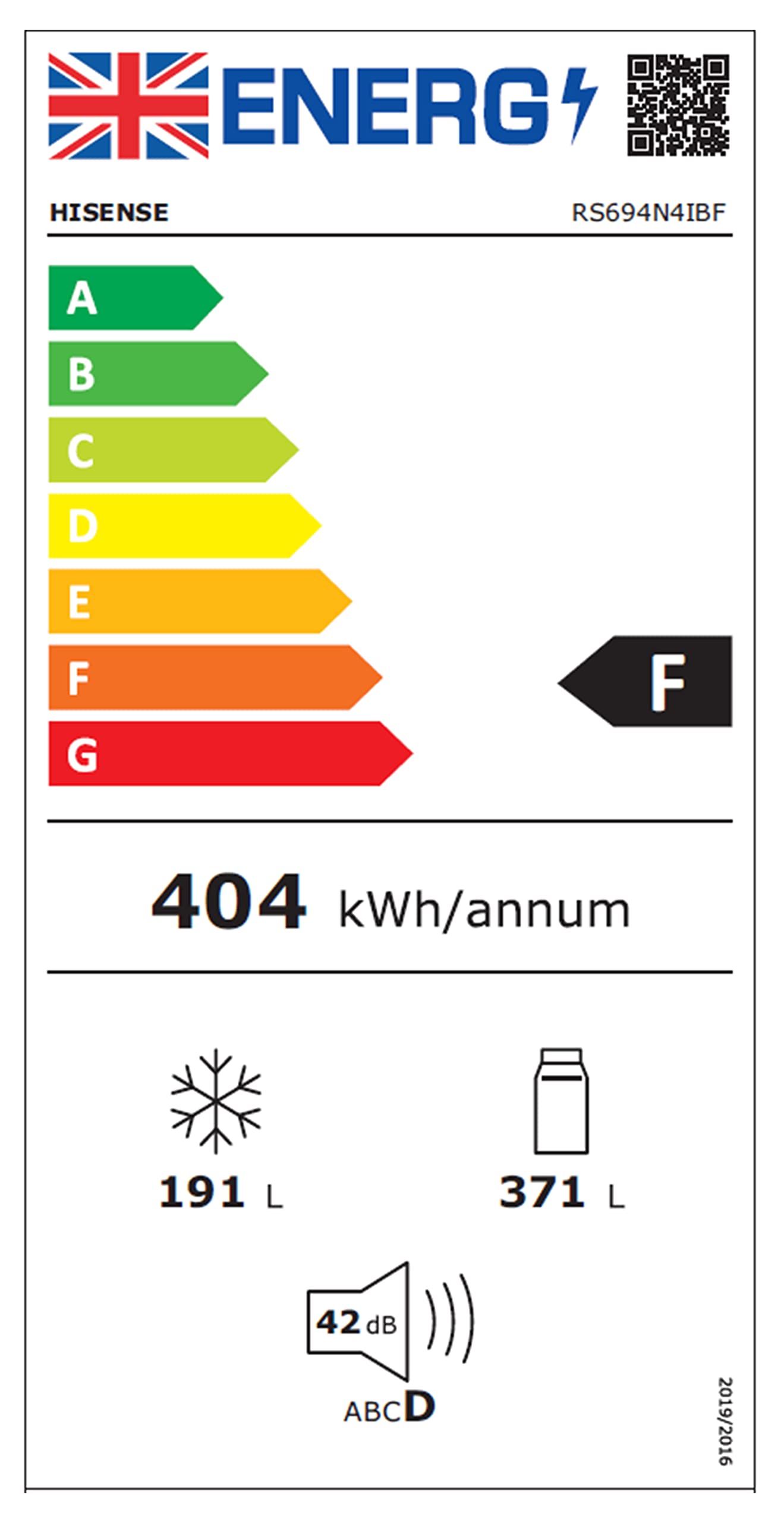 Fridgemaster MS91500IFS NonPlumbed Frost Free American Fridge Freezer