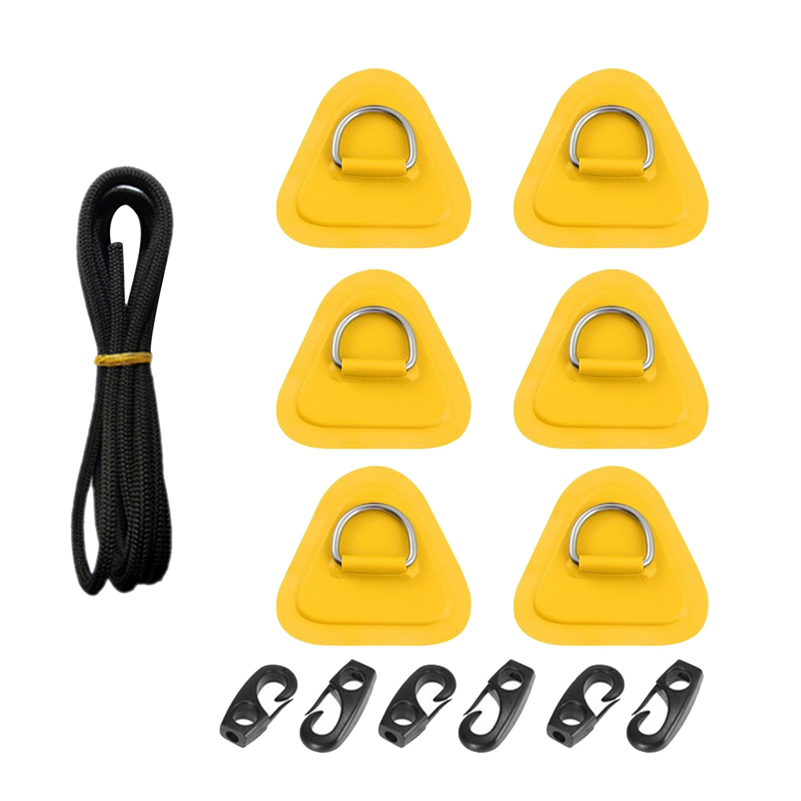 Verstärkte D-Ringe Aus Edelstahl - 6er Set Für Schlauchboote & Surfbretter