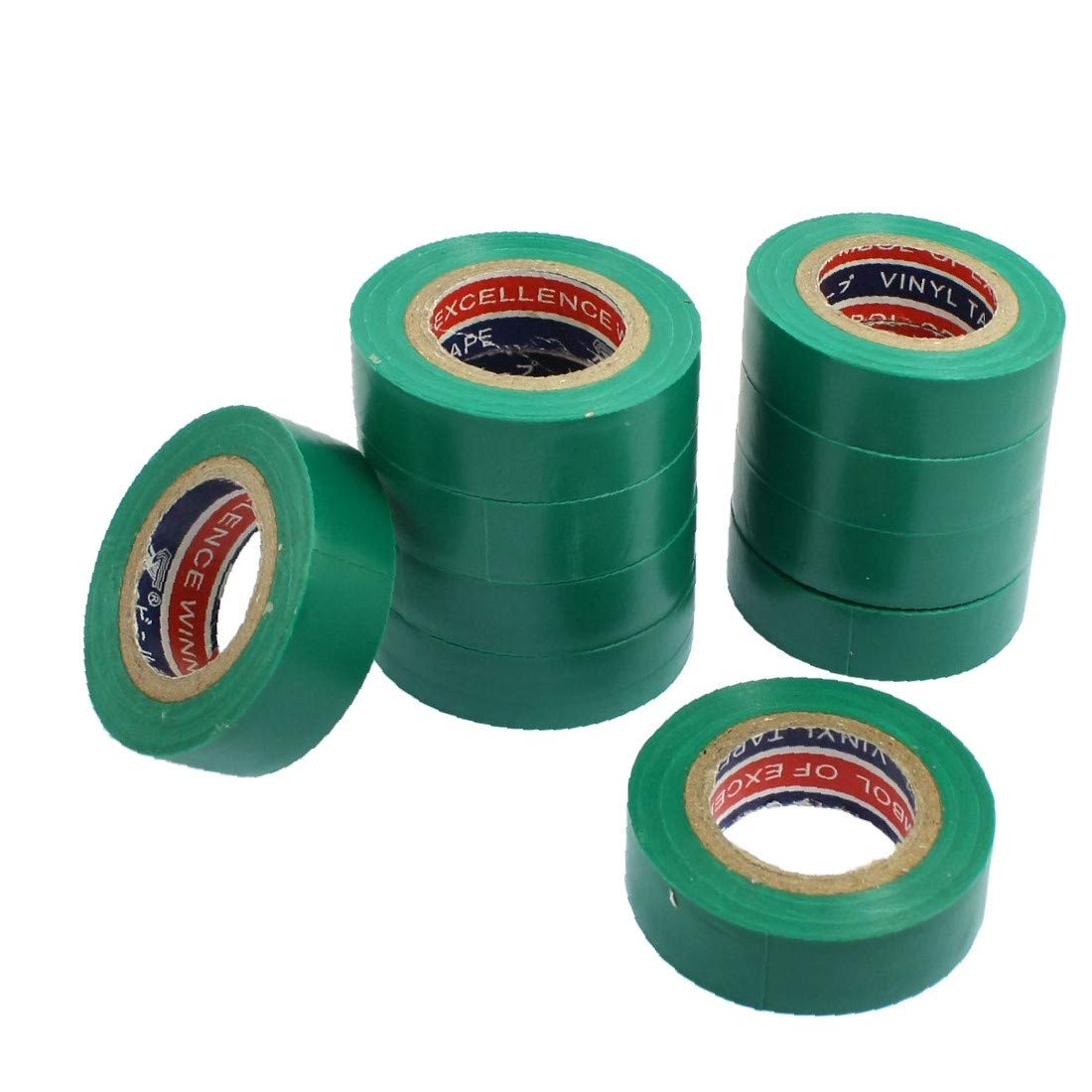 Uszczelniacz taśmy uszczelniającej do uszczelniania taśmy, 10 szt. 57 mm x 16 mm, zielona samoprzylepna rolka taśmy izolacyjnej (10 jednostek, 57 mm x 16 mm, Verde Adhesivo Aislante Eléctrico Cinta de Rollo