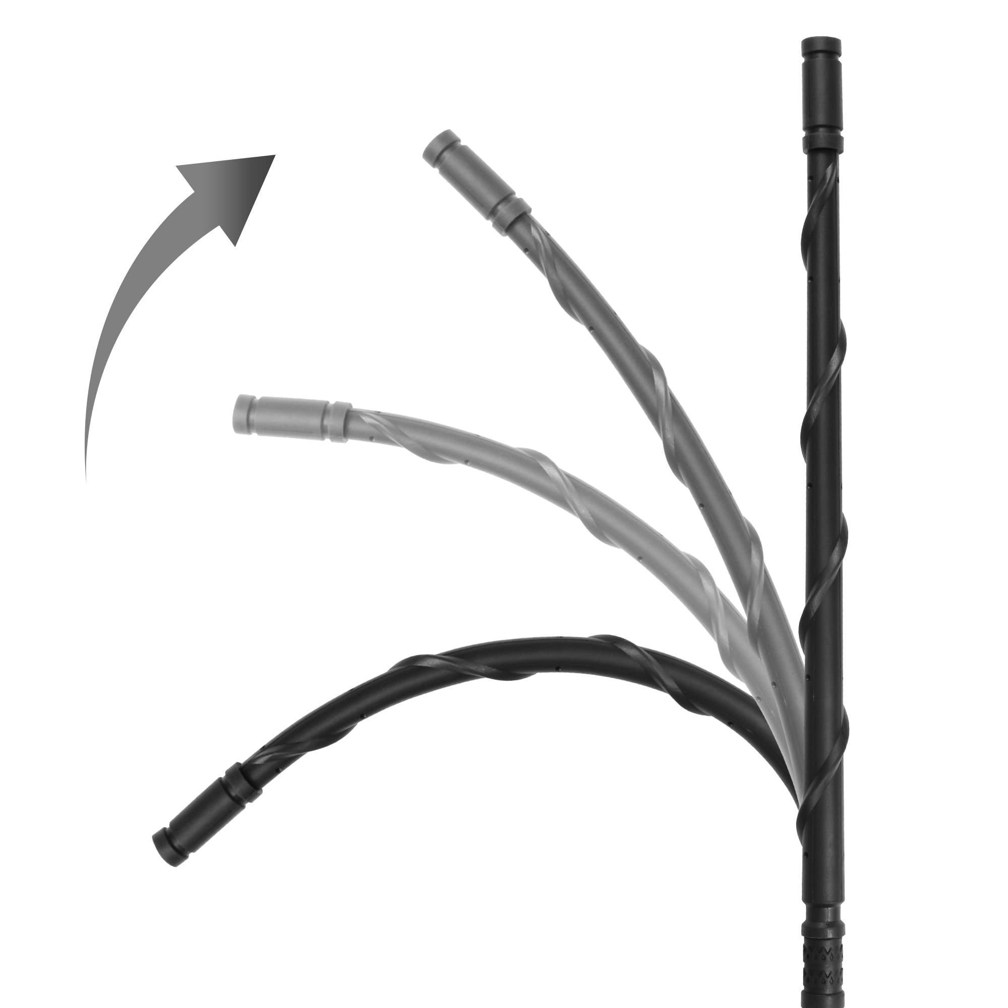 VOFONO Antenne de 33 cm pour Jeep Wrangler JK JL Gladiator JT 2007-2023, nouvelle antenne de rechange en caoutchouc flexible en spirale, accessoires Jeep Wrangler Gladiator