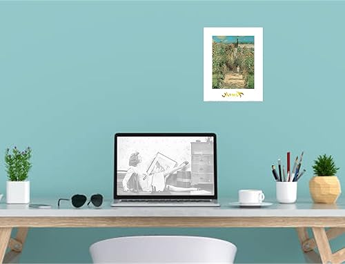 Miniatura 2 de buyartforless Póster artístico de Monet, S Garden at Vetheuil de Claude Monet, 12 x 9.5 pulgadas